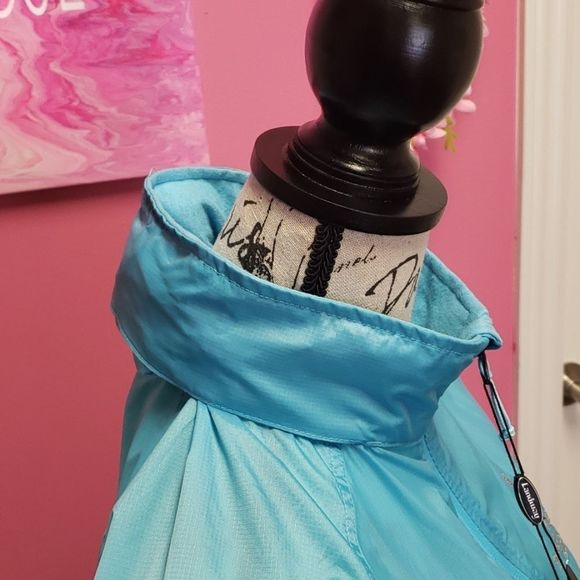 NWT 💕Landway Blue Zip Up Windbreaker Rain Jacket - Picture 12 of 15